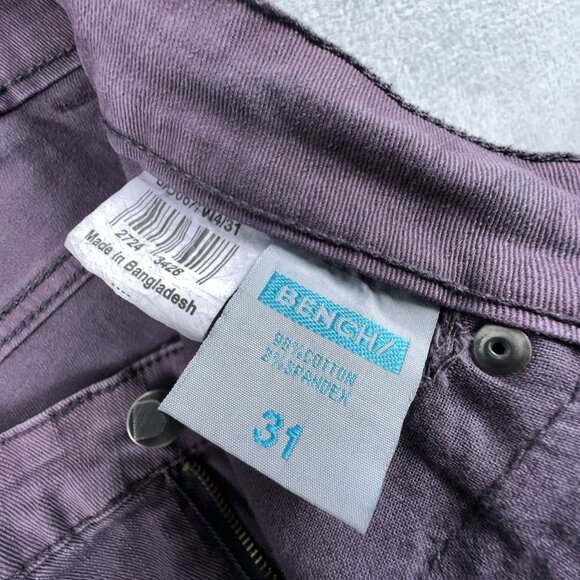 Bench Skinny Jeans Women's Size 31 Mid Rise Five Design Pockets Light Purple - Picture 6 of 12